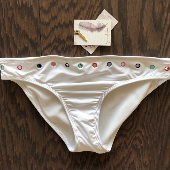 JESSICA SIMPSON• White Front Lace-Up Swim Suit - Picture 6 of 9